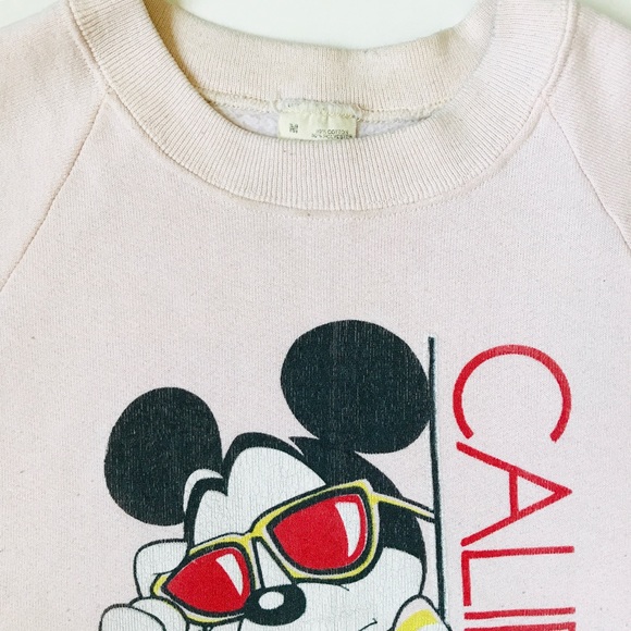 Vintage Mickey Mouse California Pink Sweatshirt - Picture 3 of 4